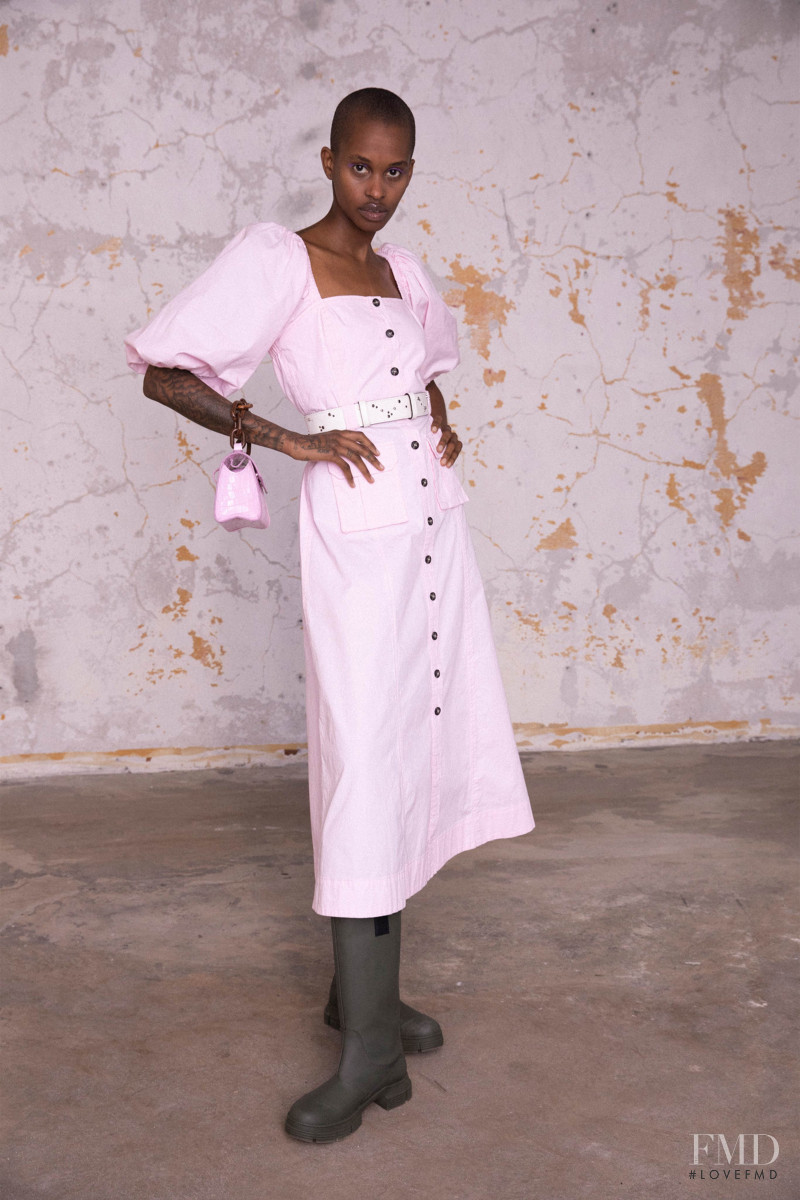 Nella Ngingo featured in  the Ganni lookbook for Pre-Fall 2020