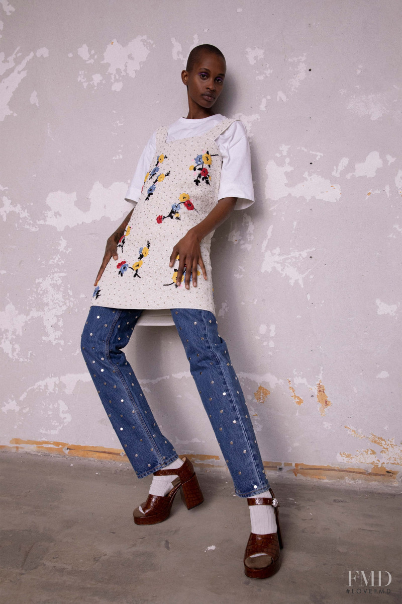 Nella Ngingo featured in  the Ganni lookbook for Pre-Fall 2020