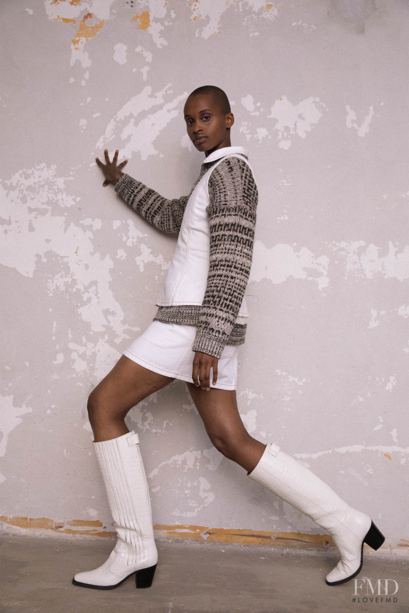 Nella Ngingo featured in  the Ganni lookbook for Pre-Fall 2020