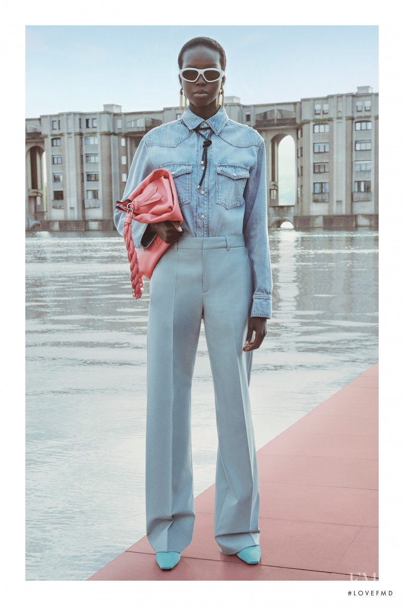 Ajok Madel featured in  the Givenchy lookbook for Pre-Fall 2020