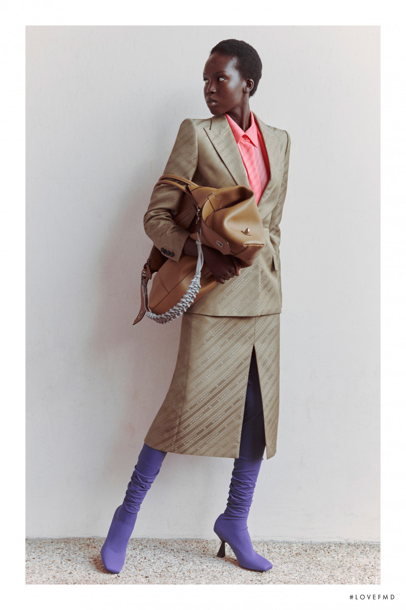 Ajok Madel featured in  the Givenchy lookbook for Pre-Fall 2020