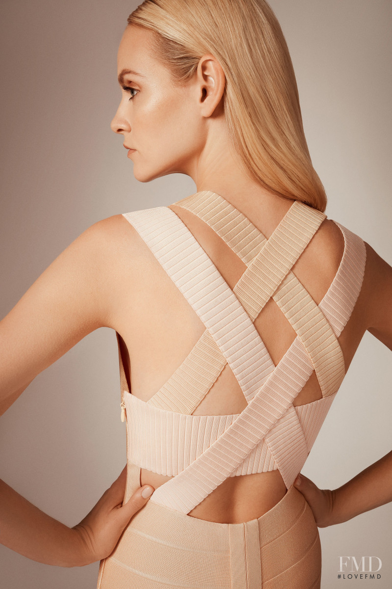 Ginta Lapina featured in  the Herve Leger lookbook for Pre-Fall 2020