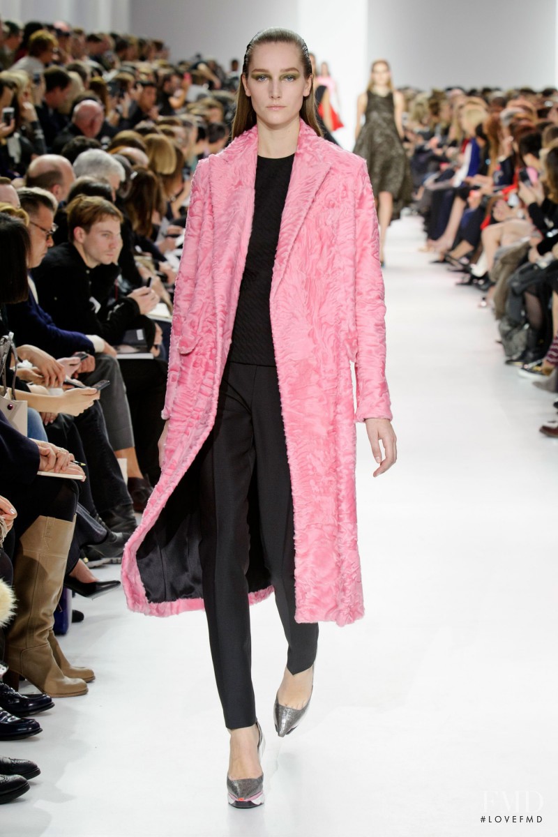 Joséphine Le Tutour featured in  the Christian Dior fashion show for Autumn/Winter 2014
