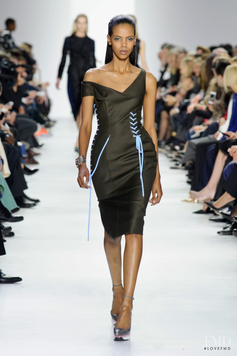 Grace Mahary featured in  the Christian Dior fashion show for Autumn/Winter 2014