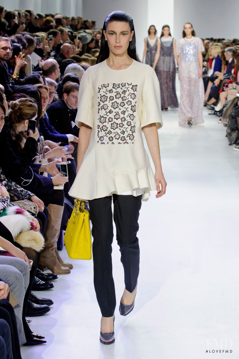 Sabrina Ioffreda featured in  the Christian Dior fashion show for Autumn/Winter 2014