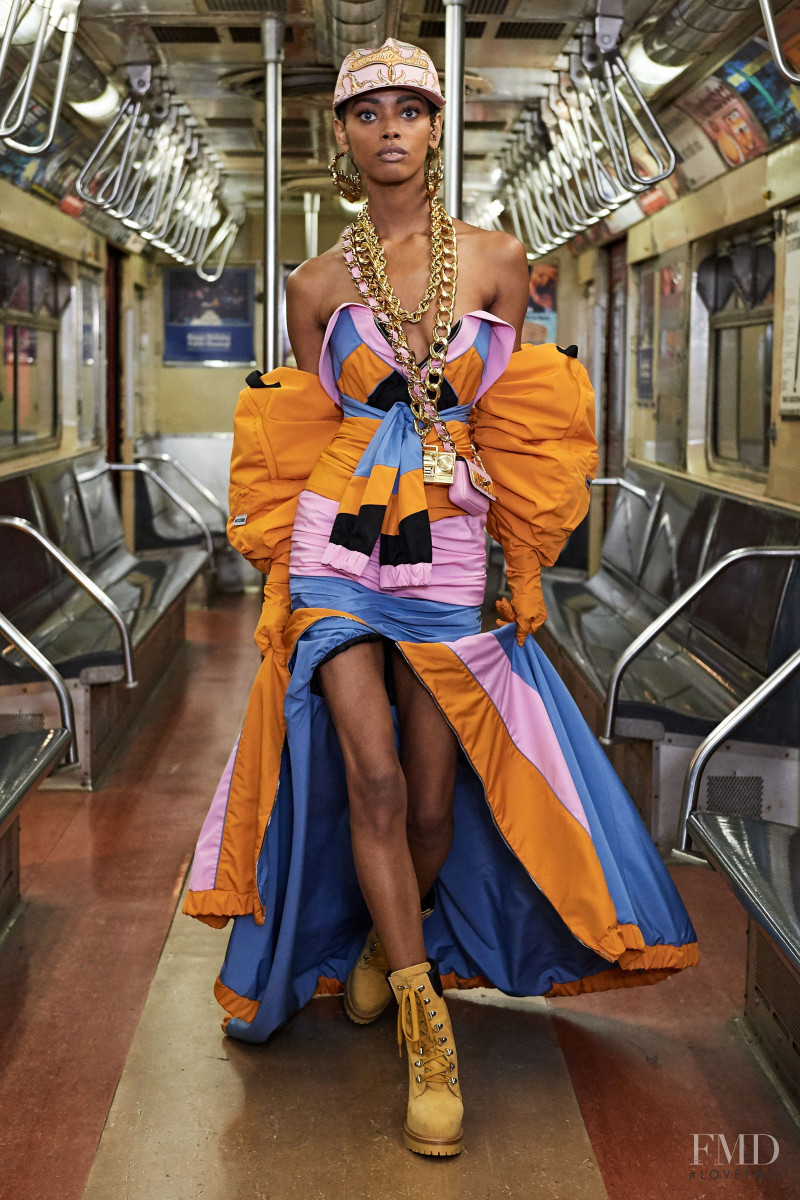 Londone Myers featured in  the Moschino fashion show for Pre-Fall 2020