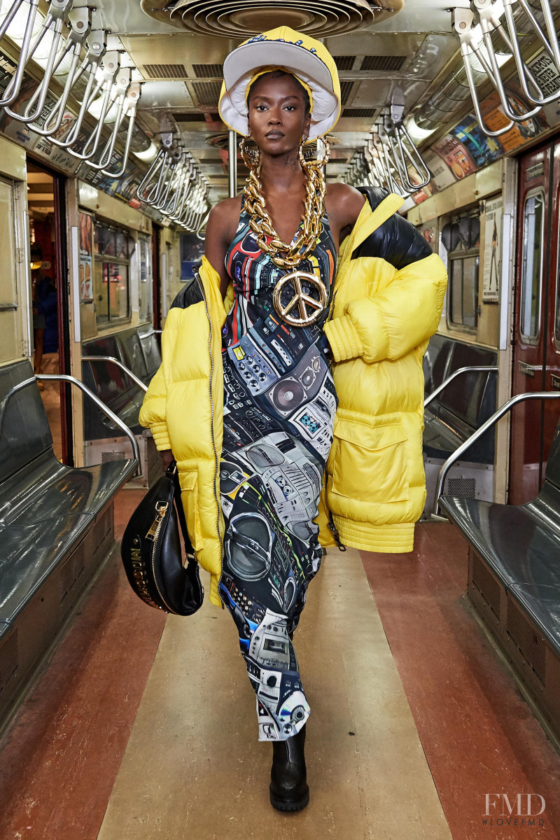 Riley Montana featured in  the Moschino fashion show for Pre-Fall 2020
