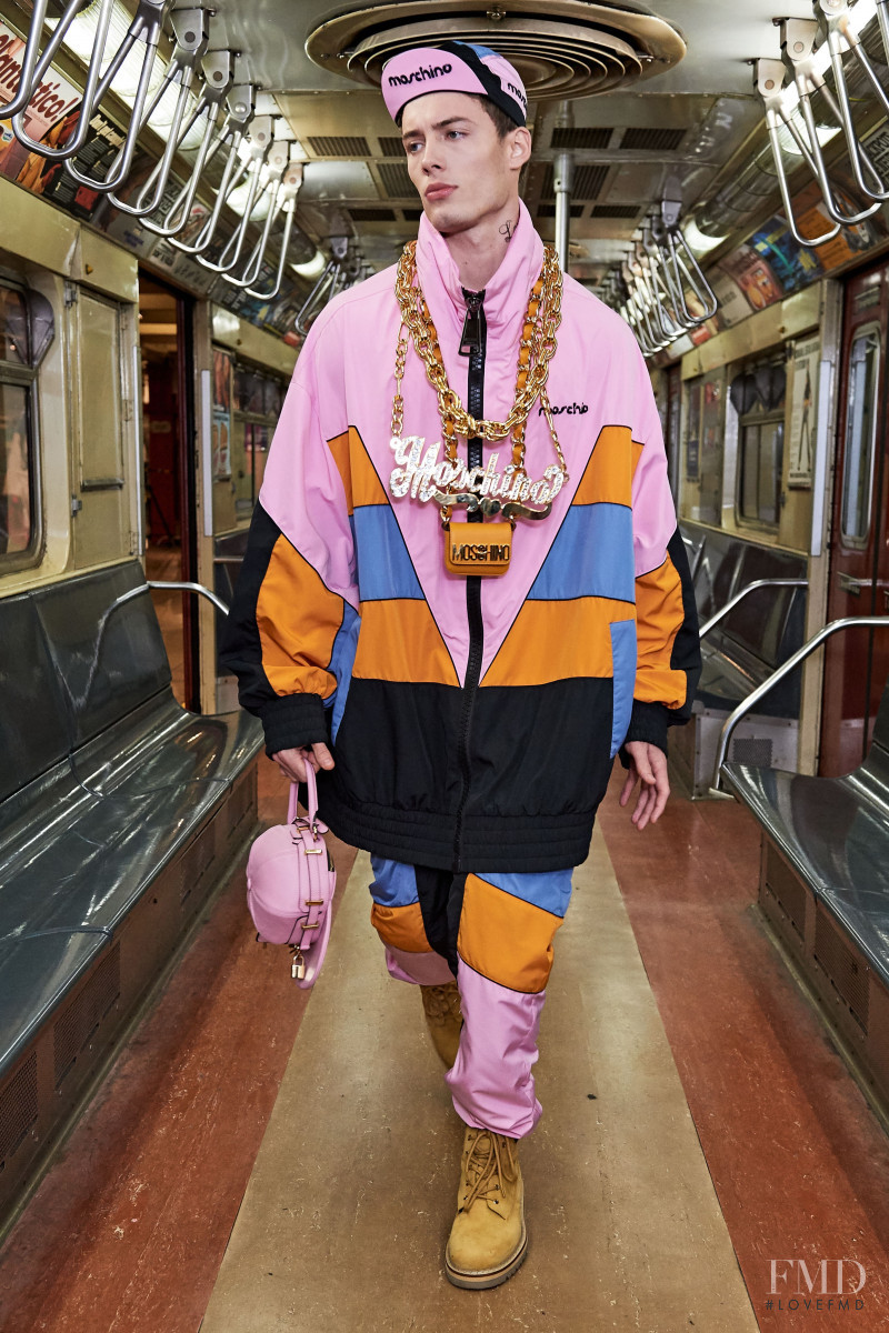Joao Knorr featured in  the Moschino fashion show for Pre-Fall 2020