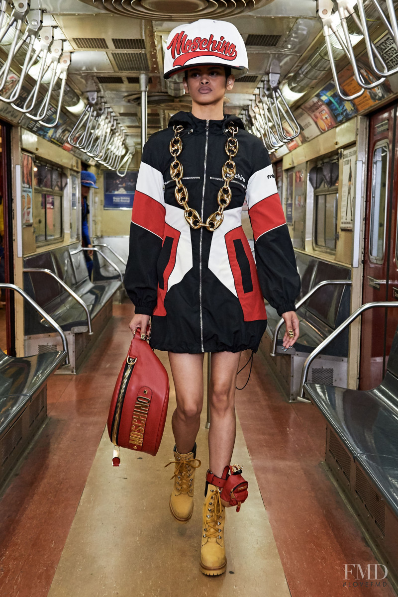 Dahely Nunez featured in  the Moschino fashion show for Pre-Fall 2020
