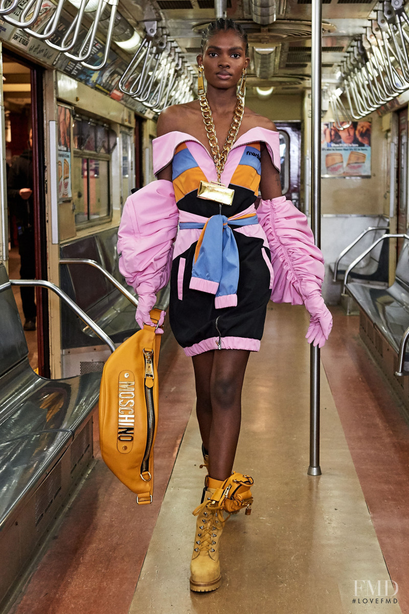 Ayobami  Okekunle featured in  the Moschino fashion show for Pre-Fall 2020