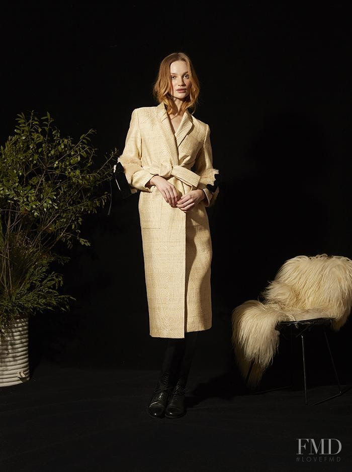 Sarah McSweeney featured in  the Markarian lookbook for Pre-Fall 2018