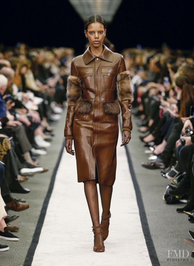 Grace Mahary featured in  the Givenchy fashion show for Autumn/Winter 2014