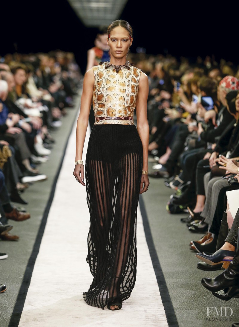 Joan Smalls featured in  the Givenchy fashion show for Autumn/Winter 2014