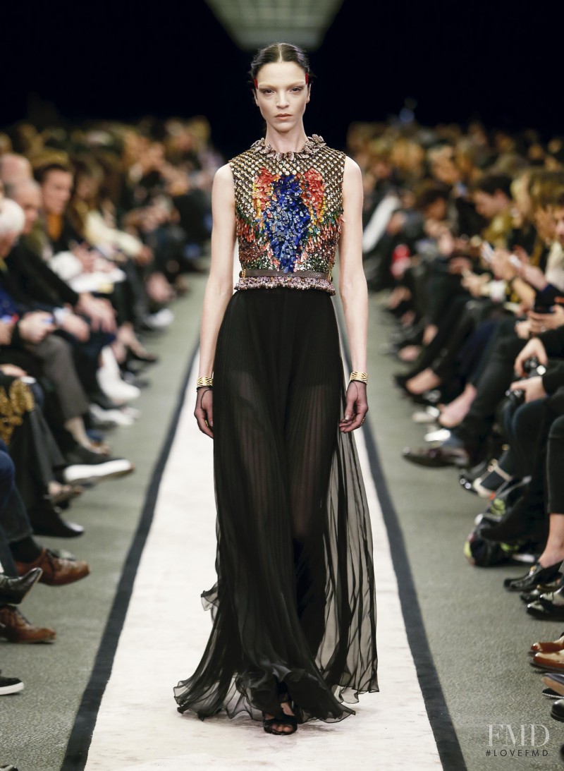 Mariacarla Boscono featured in  the Givenchy fashion show for Autumn/Winter 2014