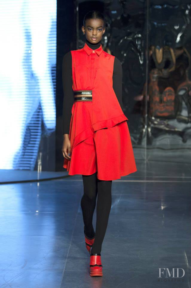 Adau Mornyang featured in  the Kenzo fashion show for Autumn/Winter 2014