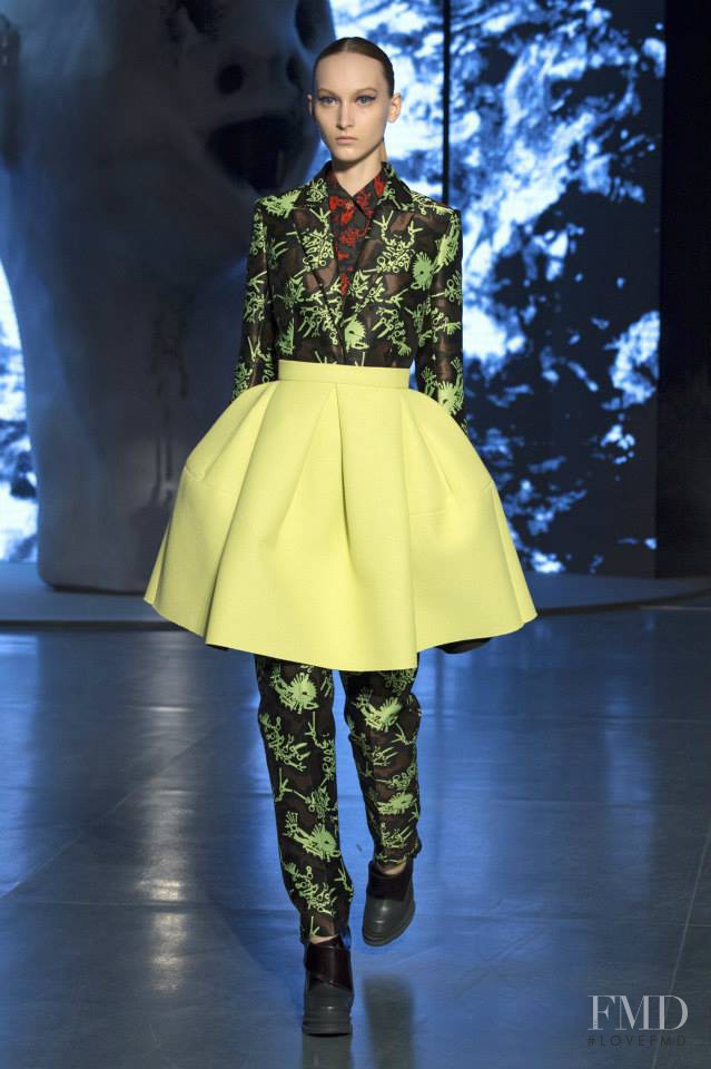 Nika Cole featured in  the Kenzo fashion show for Autumn/Winter 2014