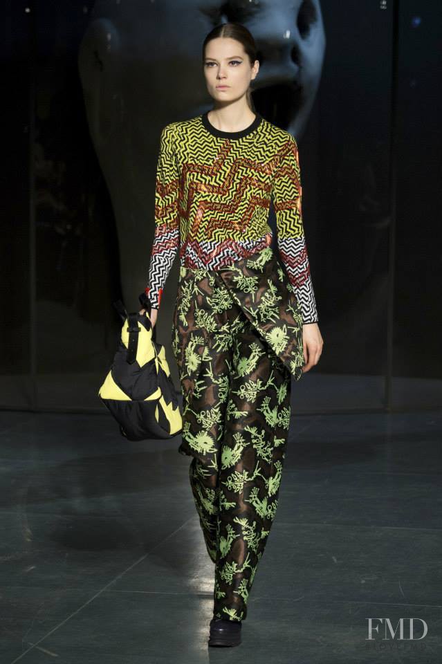 Caroline Brasch Nielsen featured in  the Kenzo fashion show for Autumn/Winter 2014