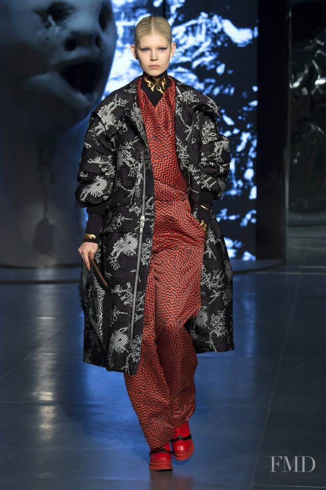Ola Rudnicka featured in  the Kenzo fashion show for Autumn/Winter 2014