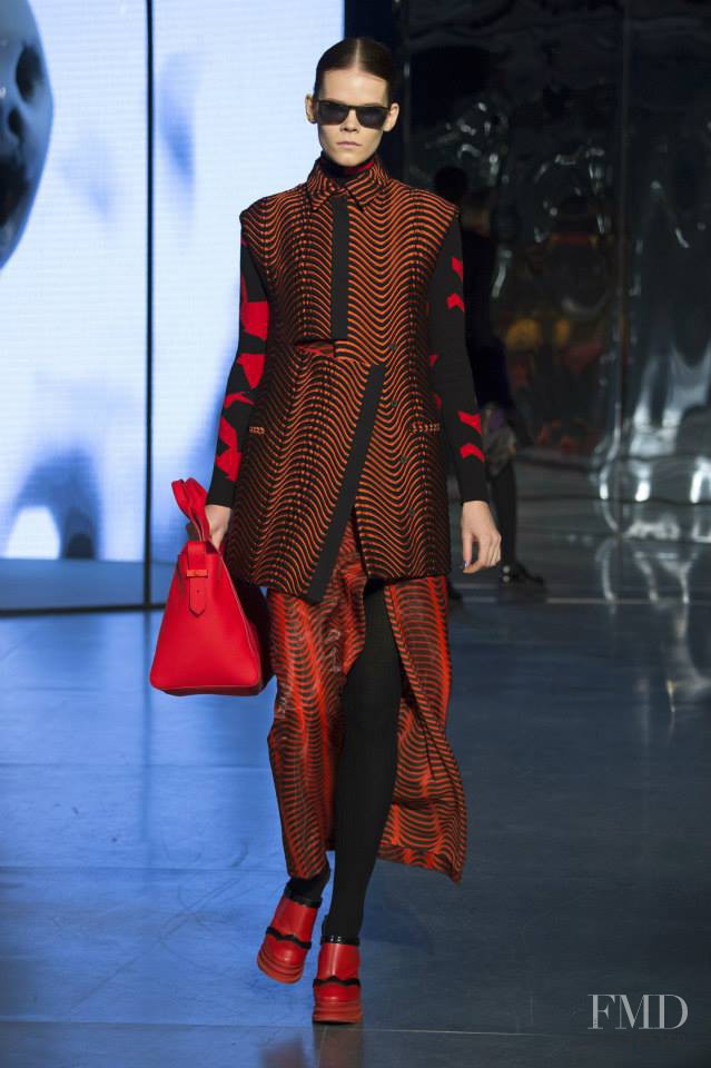 Irina Kravchenko featured in  the Kenzo fashion show for Autumn/Winter 2014