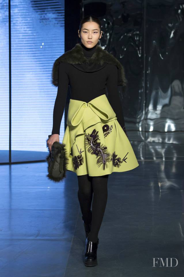 Liu Wen featured in  the Kenzo fashion show for Autumn/Winter 2014