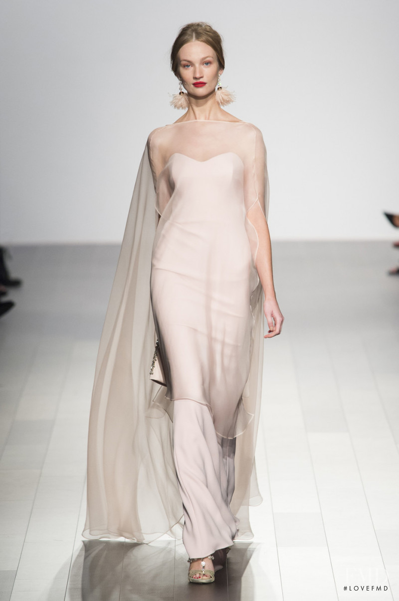 Clara McSweeney featured in  the Badgley Mischka fashion show for Spring/Summer 2018
