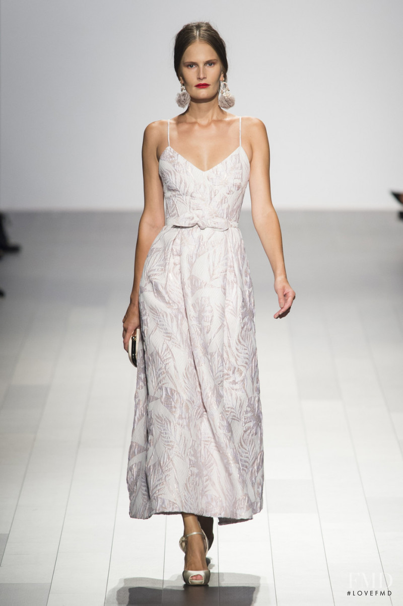 Alla Kostromicheva featured in  the Badgley Mischka fashion show for Spring/Summer 2018