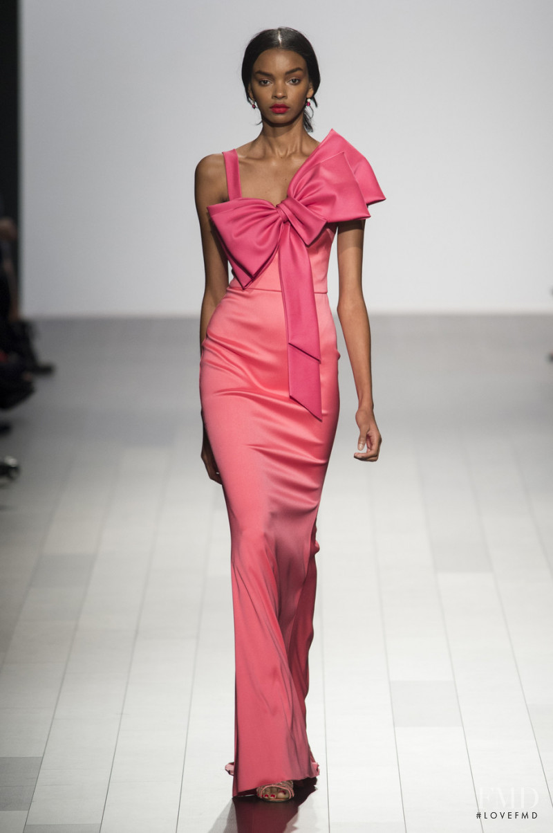 Djenice Duarte Silva featured in  the Badgley Mischka fashion show for Spring/Summer 2018