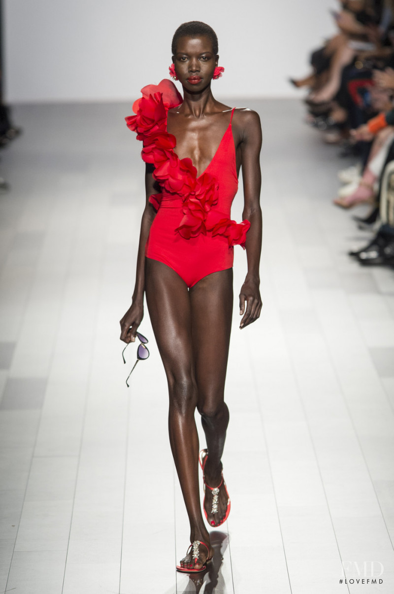 Nykhor Paul featured in  the Badgley Mischka fashion show for Spring/Summer 2018
