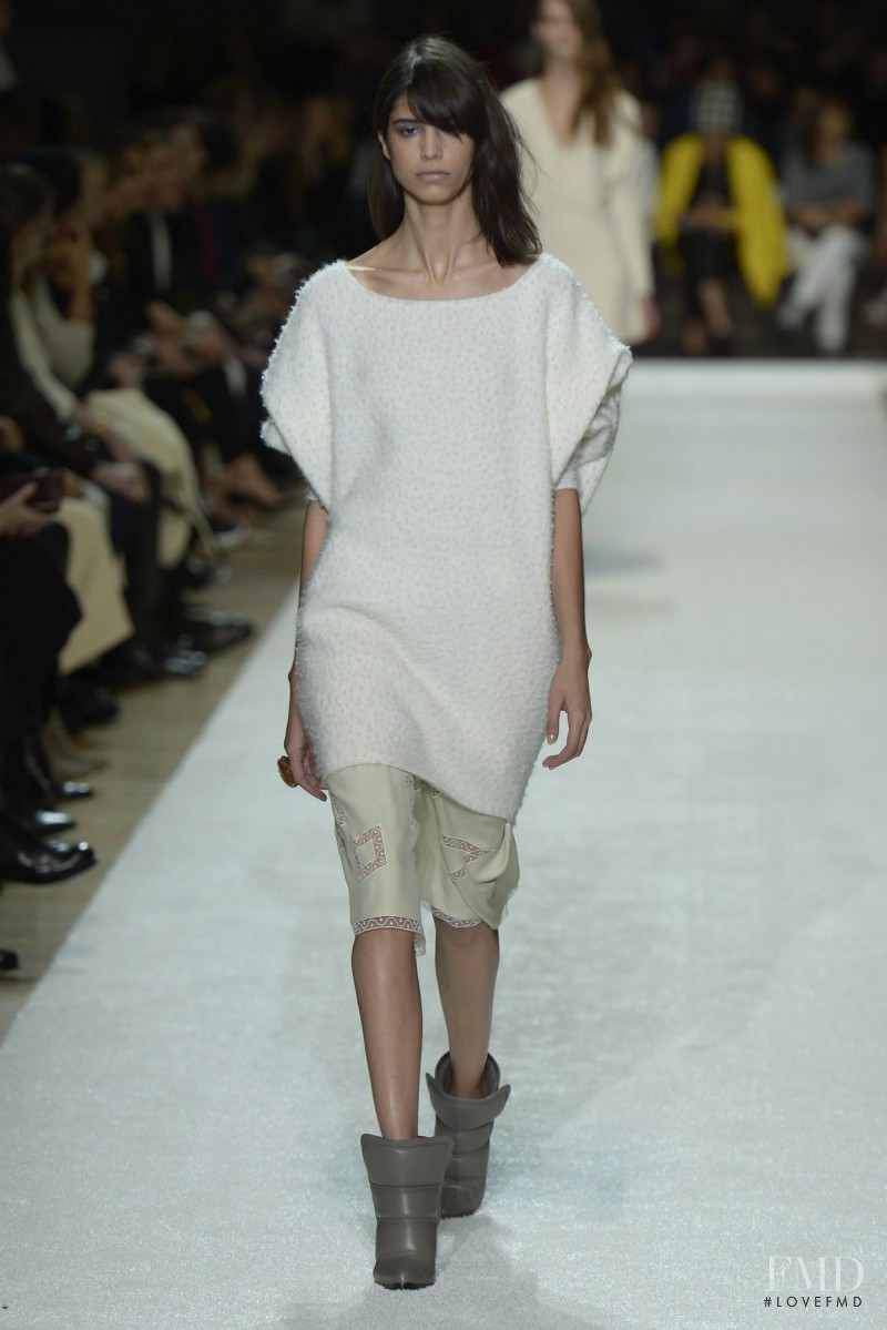 Mica Arganaraz featured in  the Chloe fashion show for Autumn/Winter 2014
