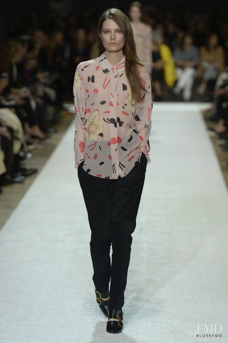 Caroline Brasch Nielsen featured in  the Chloe fashion show for Autumn/Winter 2014