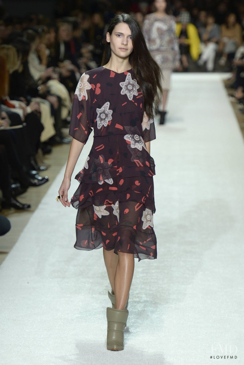 Iana Godnia featured in  the Chloe fashion show for Autumn/Winter 2014