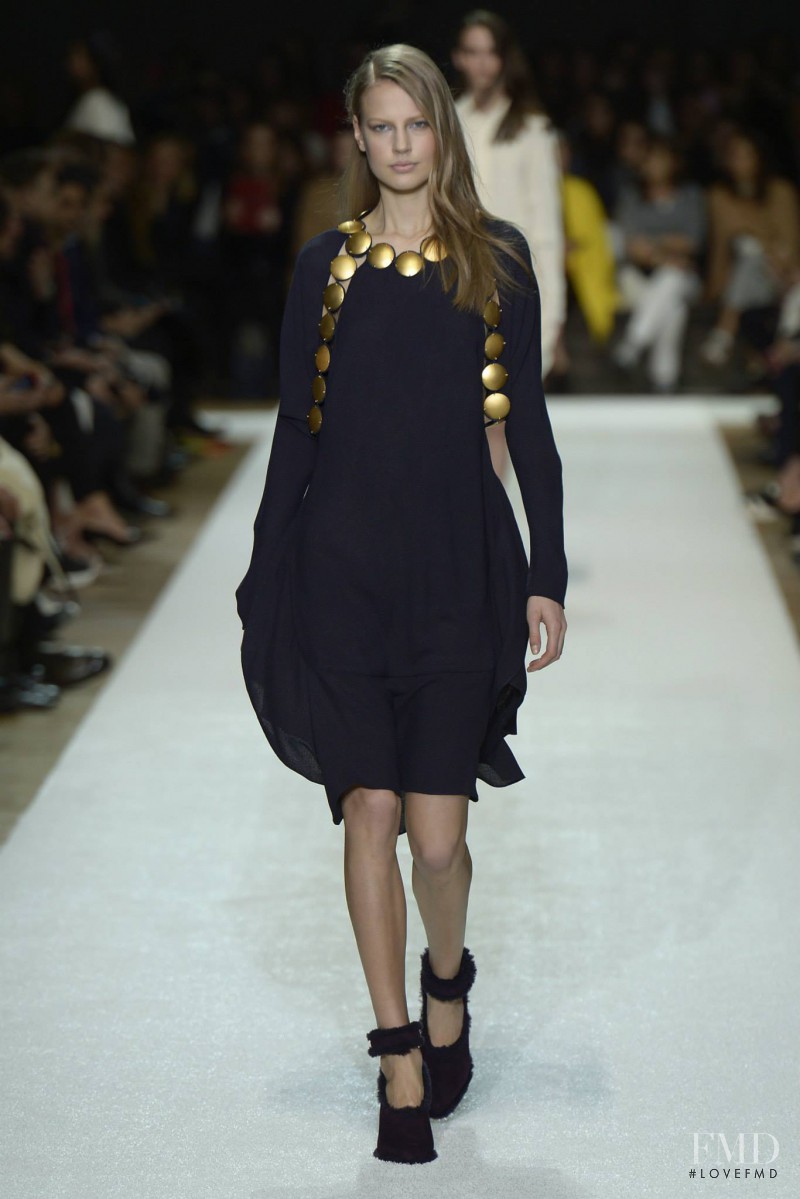 Elisabeth Erm featured in  the Chloe fashion show for Autumn/Winter 2014
