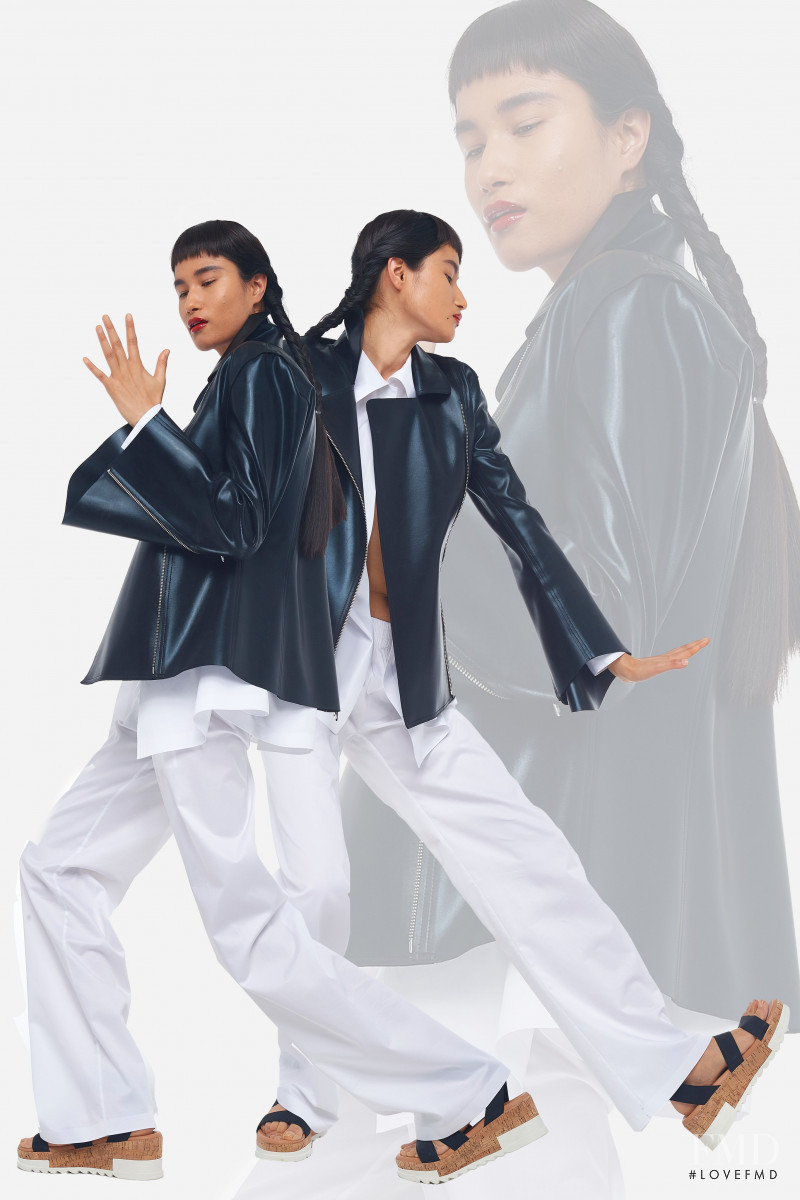 Varsha Thapa featured in  the Omo Norma Kamali lookbook for Pre-Fall 2020