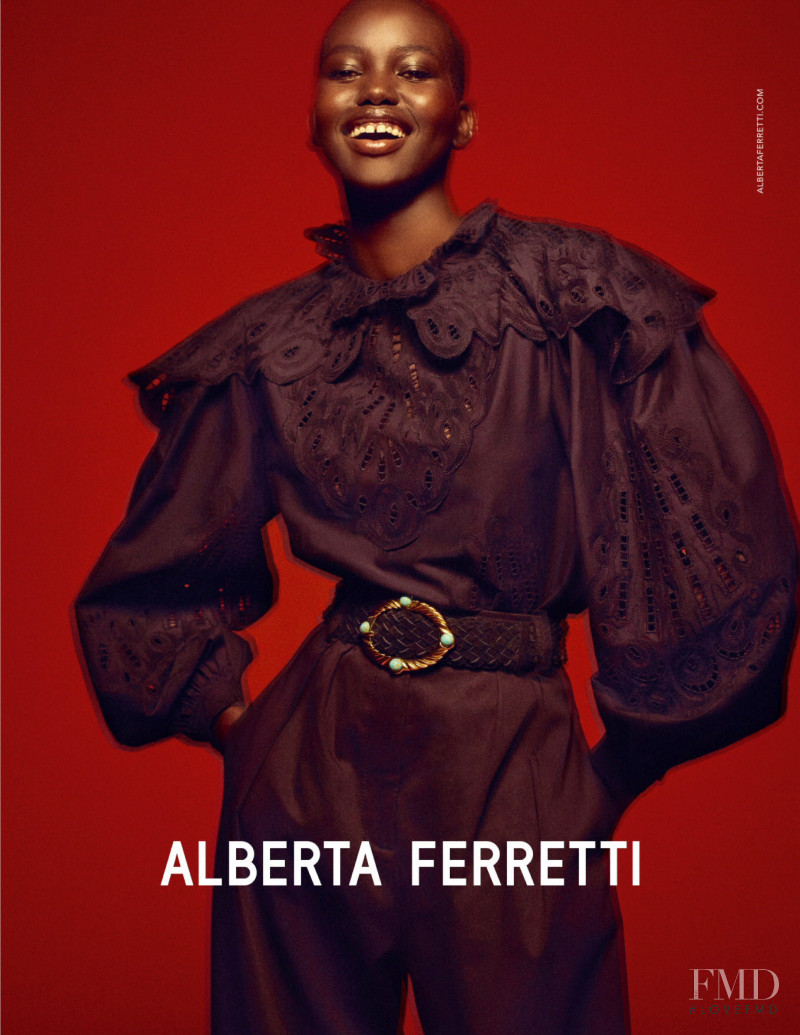 Adut Akech Bior featured in  the Alberta Ferretti Alberta Feretti Spring Summer 2020 advertisement for Spring/Summer 2020