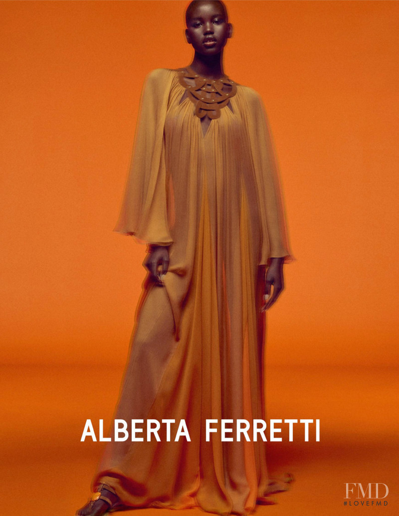 Adut Akech Bior featured in  the Alberta Ferretti Alberta Feretti Spring Summer 2020 advertisement for Spring/Summer 2020