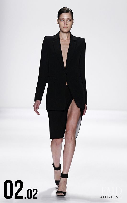 Liene Podina featured in  the Kaufmanfranco fashion show for Autumn/Winter 2014