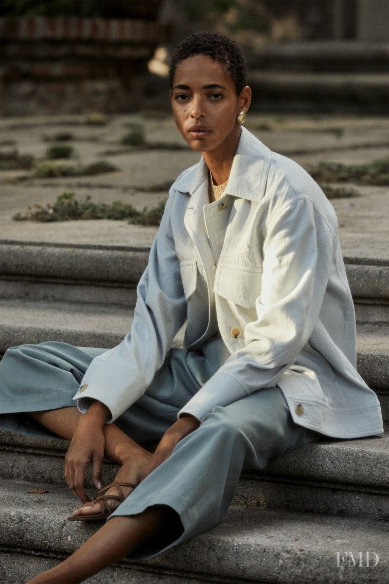 Virginie Lentulus featured in  the Vince lookbook for Pre-Fall 2020