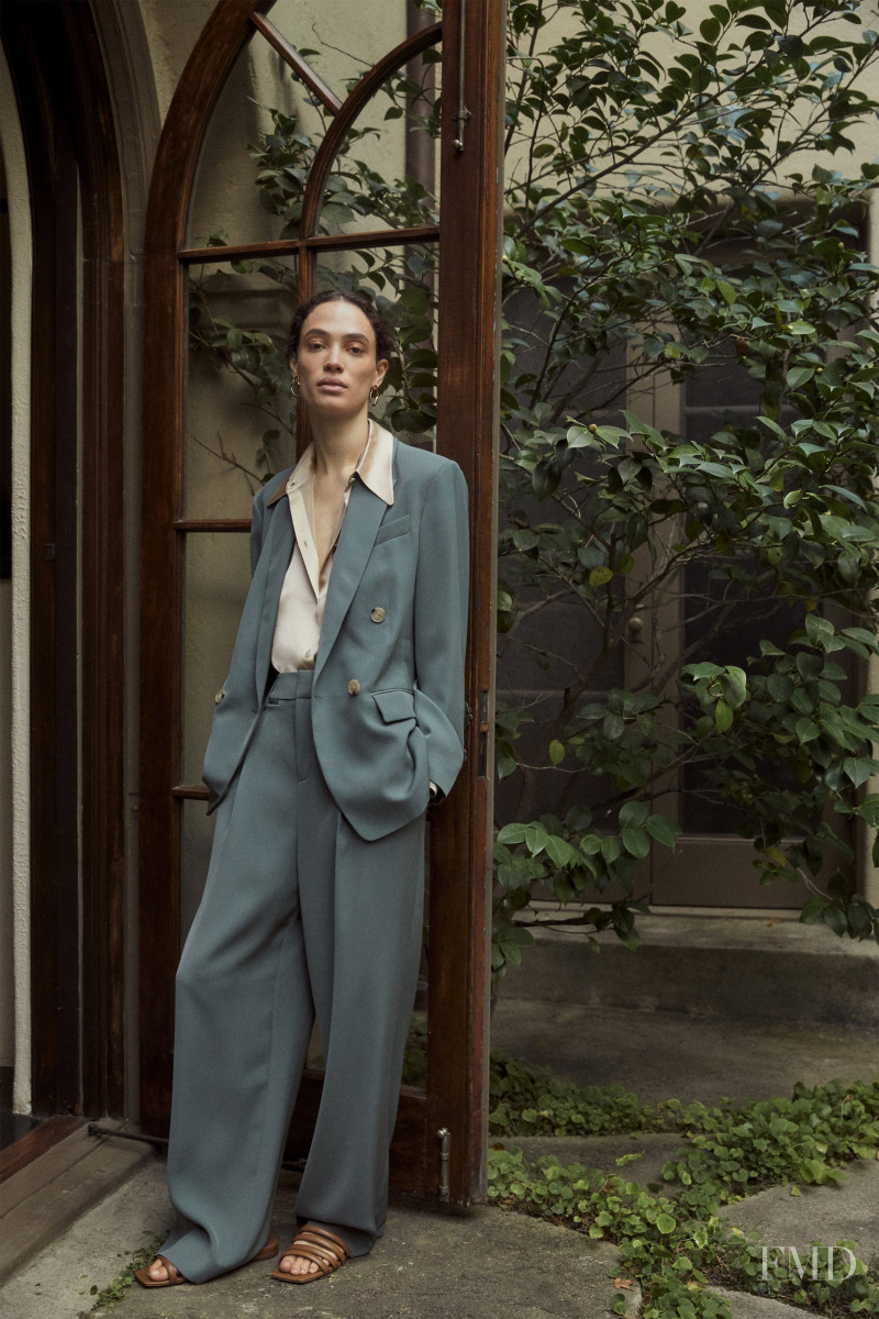 Sophie Koella featured in  the Vince lookbook for Pre-Fall 2020