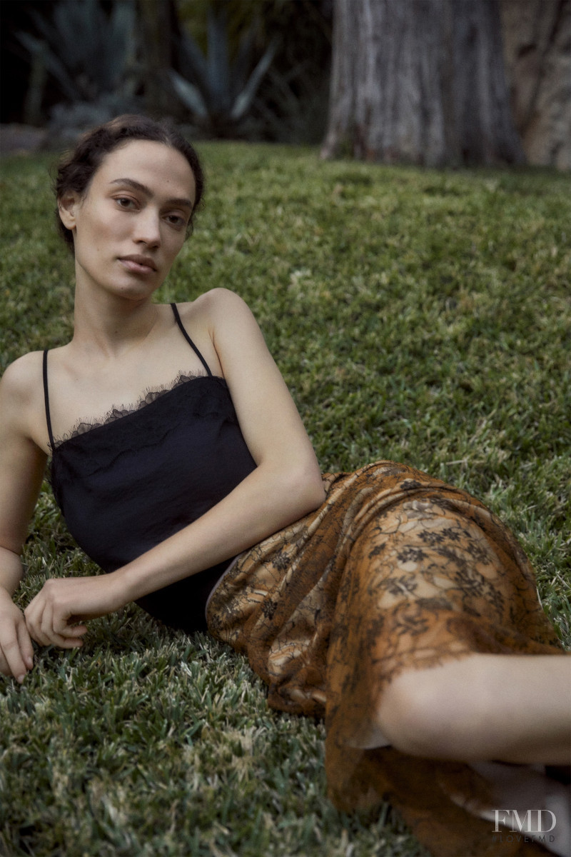 Sophie Koella featured in  the Vince lookbook for Pre-Fall 2020