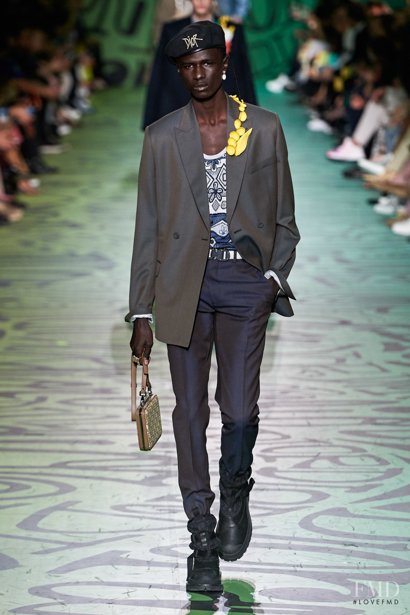 Malick Bodian featured in  the Dior Homme fashion show for Pre-Fall 2020