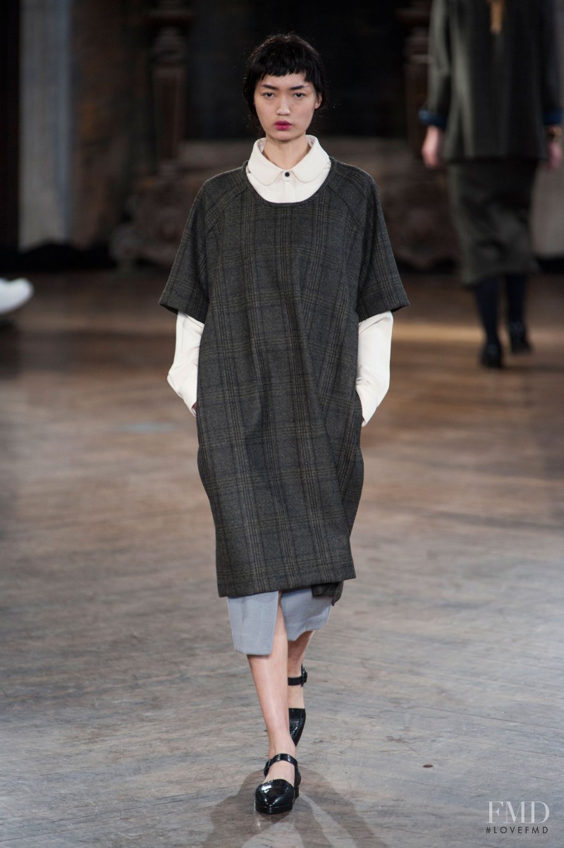 Qi Wen featured in  the Creatures of Comfort fashion show for Autumn/Winter 2014