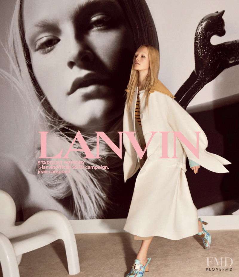 Jean Campbell featured in  the Lanvin Stardust Memory advertisement for Spring/Summer 2020