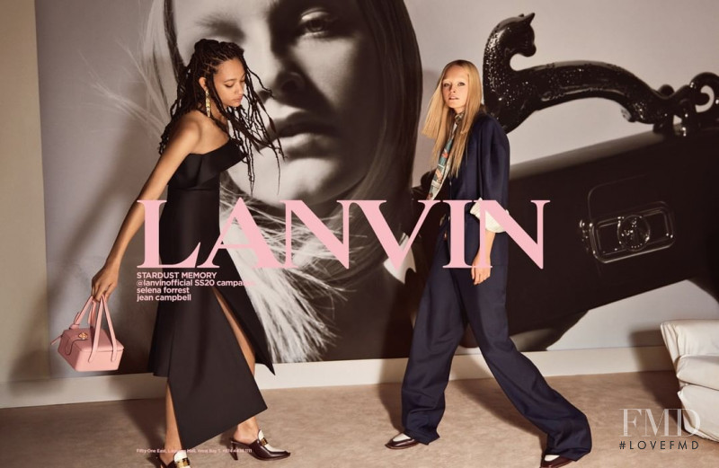 Jean Campbell featured in  the Lanvin Stardust Memory advertisement for Spring/Summer 2020