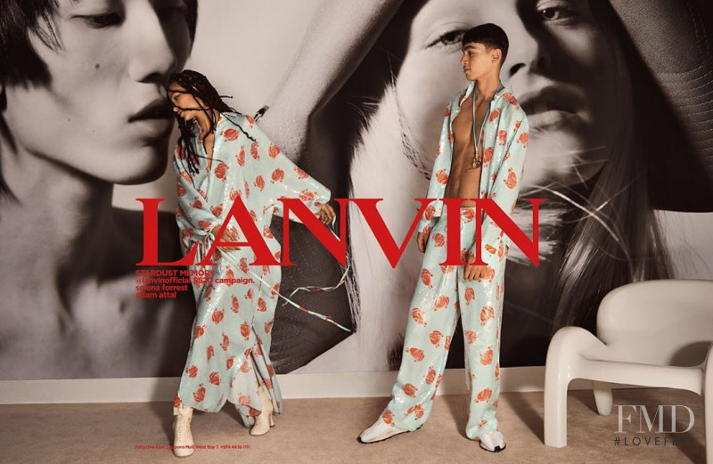 Selena Forrest featured in  the Lanvin Stardust Memory advertisement for Spring/Summer 2020