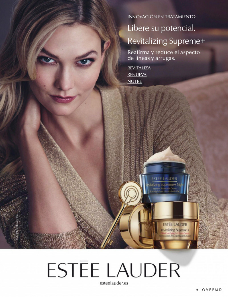 Karlie Kloss featured in  the Estée Lauder advertisement for Spring/Summer 2020