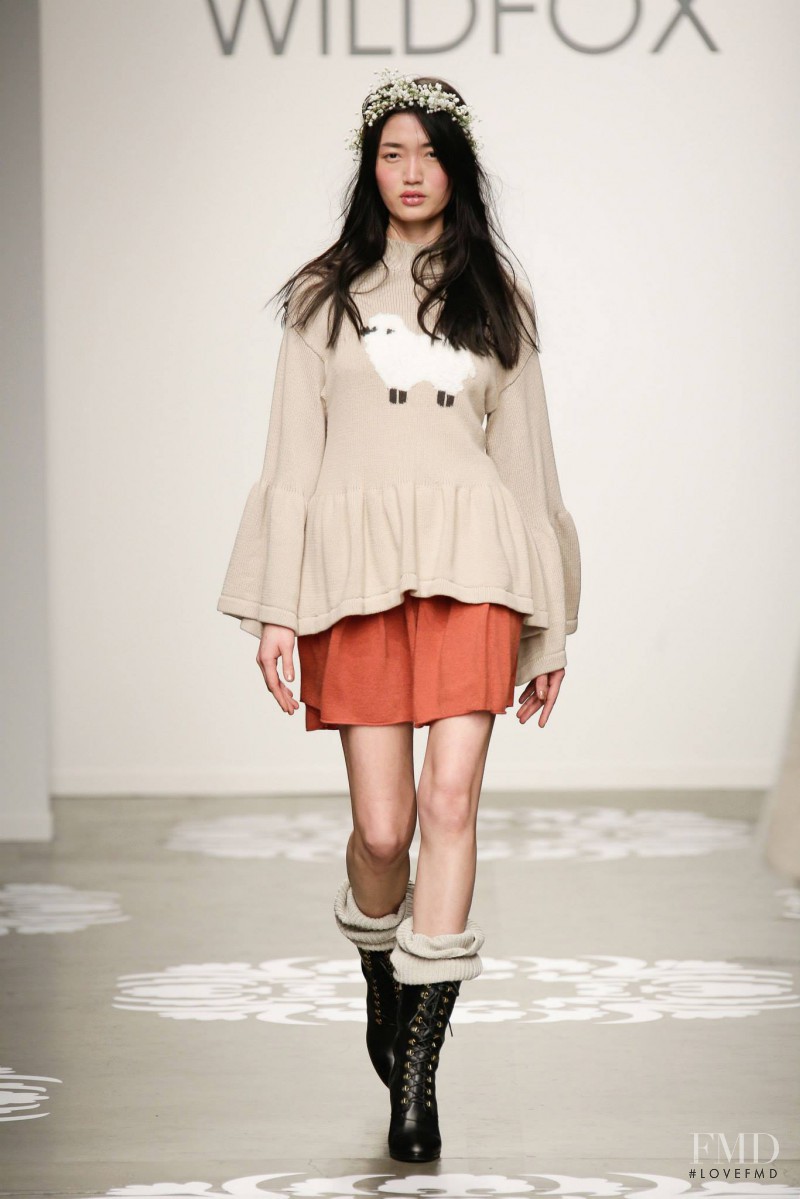 Qi Wen featured in  the Wildfox fashion show for Autumn/Winter 2014