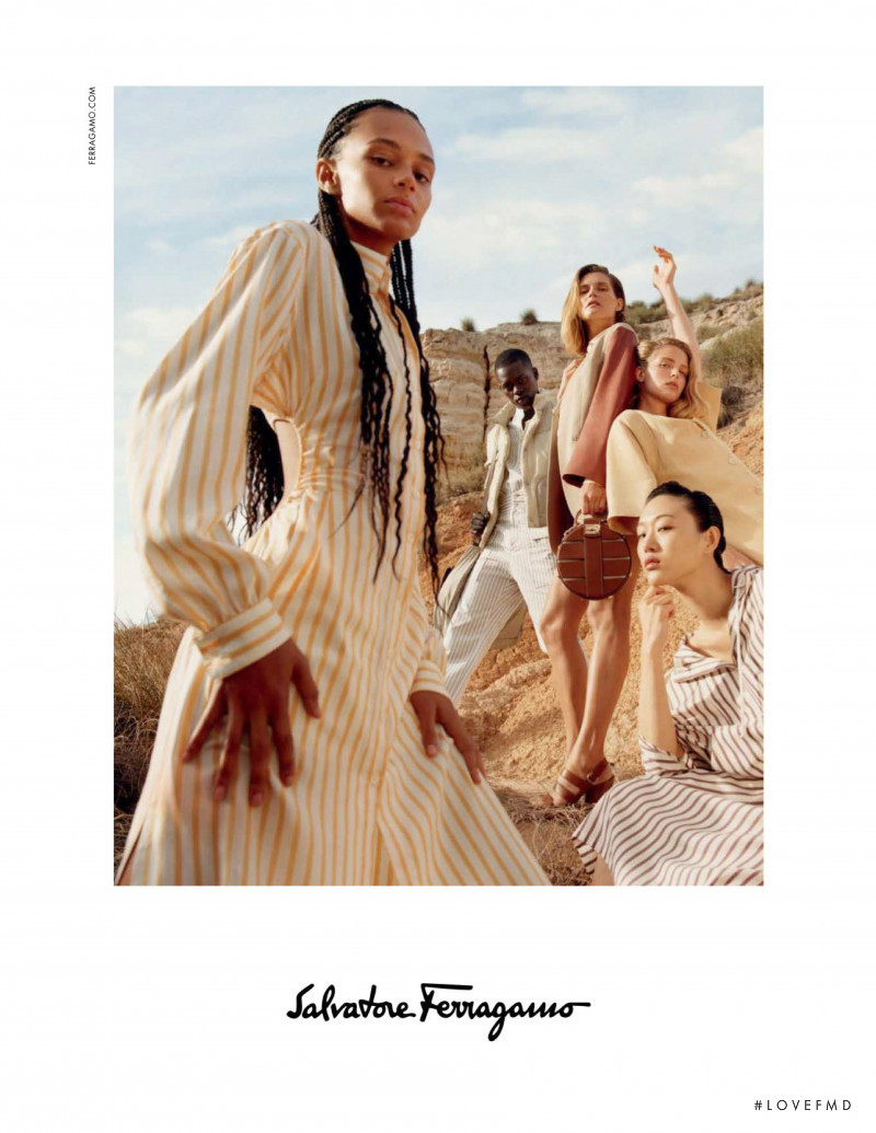 Abby Champion featured in  the Salvatore Ferragamo advertisement for Spring/Summer 2020