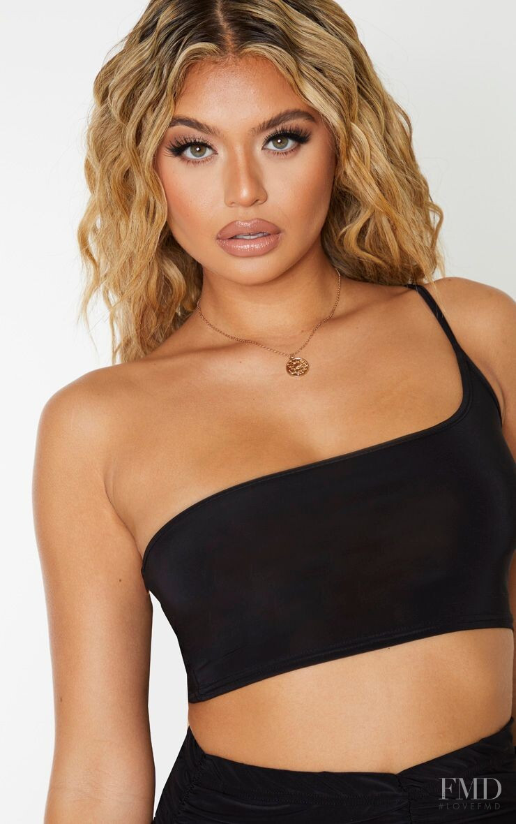 Sofia Jamora featured in  the PrettyLittleThing catalogue for Spring/Summer 2020