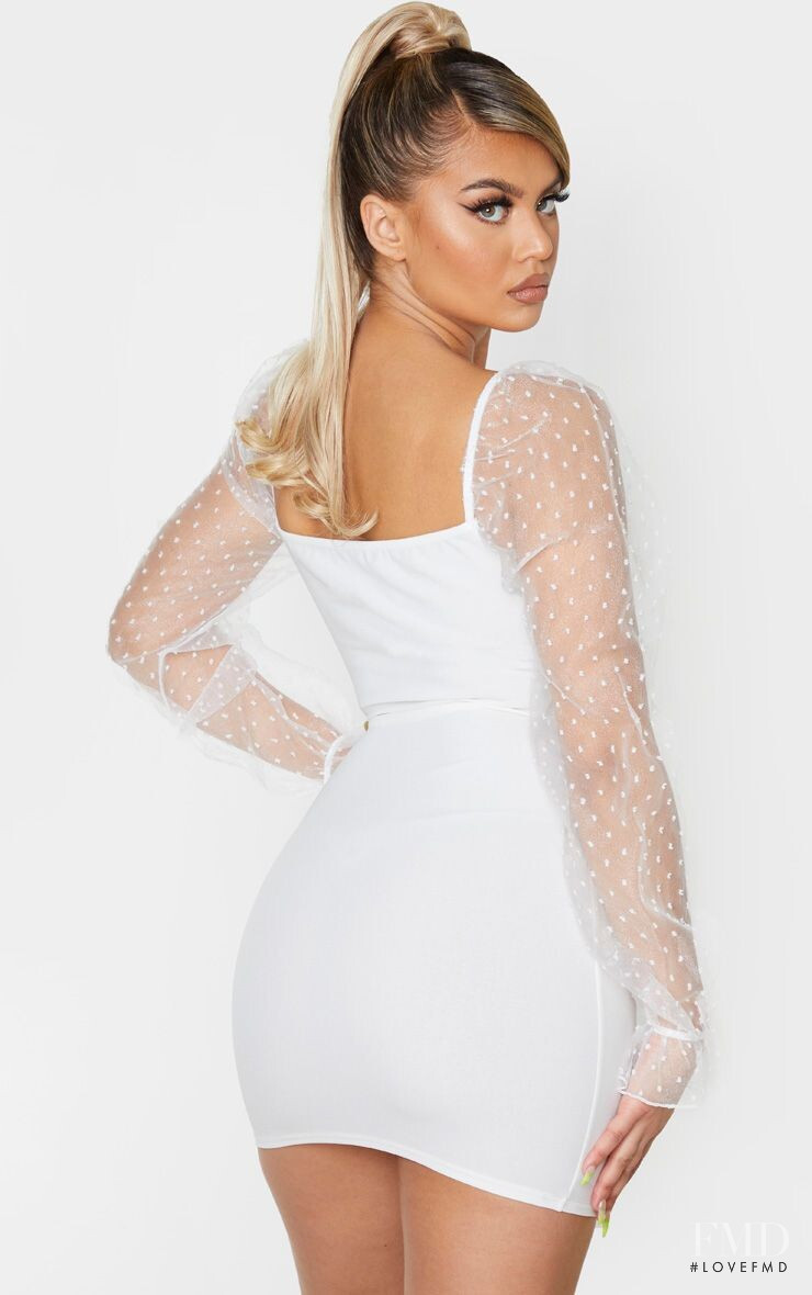 Sofia Jamora featured in  the PrettyLittleThing catalogue for Spring/Summer 2020