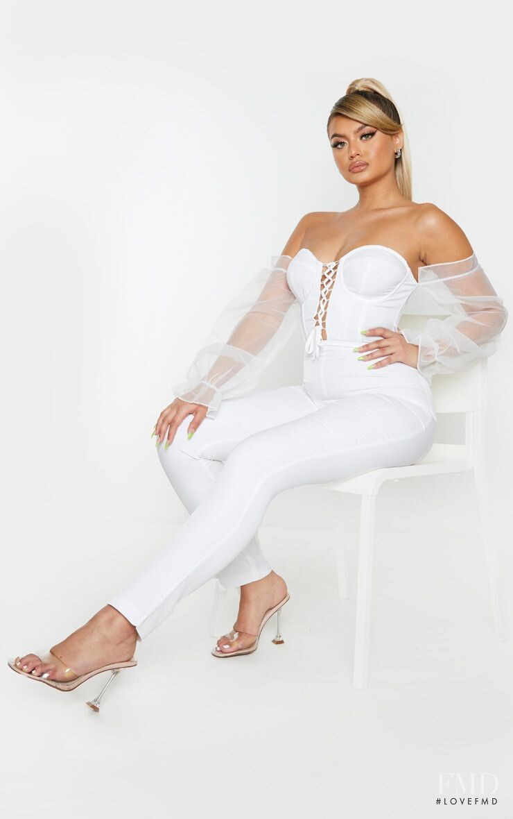 Sofia Jamora featured in  the PrettyLittleThing catalogue for Spring/Summer 2020